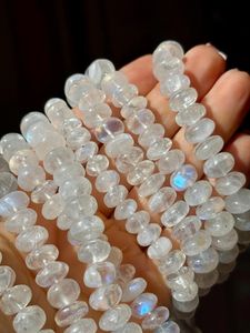 Wholesale 10 mm Natural Rainbow Moonstone <b>Beads</b> Rondelle <b>Direct</b> Manufacturer's Factory Blue Colored Fancy Gemstones - Product Image 2