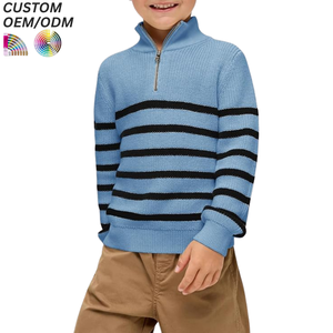 Pull en tricot personnalisé pour garçons, en coton, décontracté, hiver, écologique, respirant, anti-boulochage, anti-plis, support OEM ODM - Product Image 4