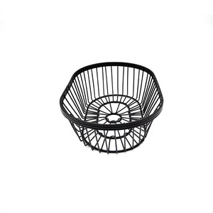 Cesta de alambre metálica para pan y frutas, oblonga, para servir en encimera de cocina, para granja, restaurante, picnic - Product Image 1