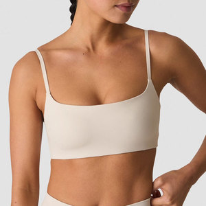 Sujetador Deportivo de Color Sólido de Secado Rápido para Mujer, para Fitness, Entrenamiento, Running, Yoga, con Tirantes, Cuello en U, Sin Costuras - Product Image 1
