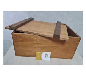 Panier cadeau en bois naturel avec panneaux de sangle en rotin et poignées de corde solides pour les occasions spéciales d'exportation du Vietnam - Product Image 6