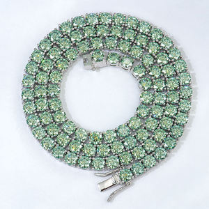 AMBER JEWELS Pulsera de tenis de lujo chapada en oro rosa de plata 925 con moissanita, corte brillante, engaste de garra, unisex, para fiesta - Product Image 4