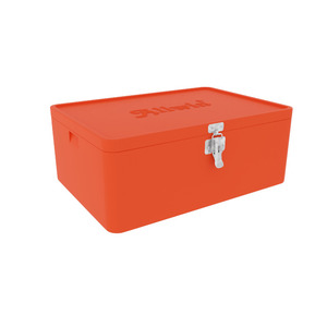 Orange Plastic Cooler Box 35L Insulated Non Spill Recyclable Portable <b>Storage</b> <b>Chest</b> Custom Color - Product Image 1