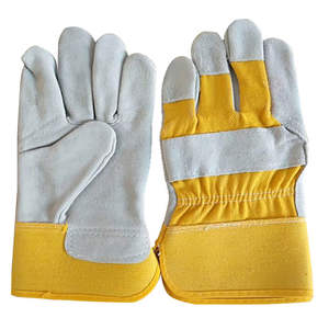 Guantes de Trabajo de Cuero Vacuno de Primera Calidad, Doble Palma, Seguridad Industrial, Venta al Por Mayor, Servicio OEM Disponible - Product Image 5