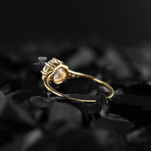 Anillo de Compromiso de Oro Sólido de 10K, Anillo de Boda Romántico con Engaste de Puntas, Joyería para Mujer, Regalo de Aniversario - Product Image 2