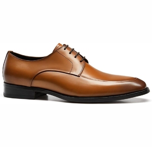 Popular Luxury Genuine Men's Lace-up Waterproof Embroidered Pointed Toe Shoes Strap-style Heel Design for Autumn Office Career - Product Image 6