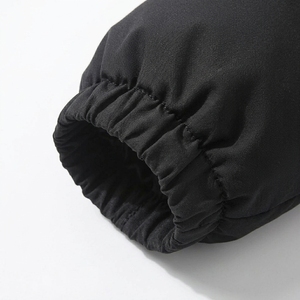 OEM Custom Canvas Winter Puffer Jacket with Hood Zipper Closure Quilted <b>Padded</b> <b>Coat</b> for Streetwear Front - Product Image 4