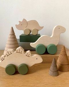 Jouets en bois à tirer pour bébé, pour l'exploration du mouvement, la coordination et les jeux interactifs pour tout-petits - Product Image 6
