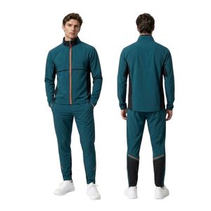 Custom Fitness Track Suit <b>Men</b> Polyester Spandex Training Sportswear with Zip <b>Jacket</b> and Matching Jogger Pants - Product Image 3
