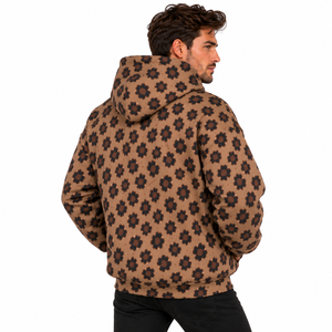 Sweat à capuche personnalisé pour homme, imprimé léopard, en polaire, pull oversize imprimé animal - Product Image 6
