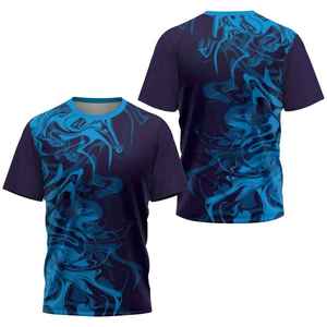 Camiseta deportiva para hombre, talla adulta, para tenis en interiores, antiarrugas, de secado rápido, transpirable, con estampado digital. - Product Image 1