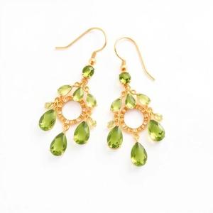 925 Sterling Silver <b>Earring</b> <b>Peridot</b> Gemstone 18k <b>Gold</b> Plated <b>Earring</b> for Women and Girl <b>Earring</b> - Product Image 1