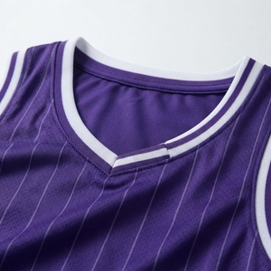 Custom <b>Purple</b> Basketball Jersey Sublimated Print with Team Name Number Unisex Adult Mesh <b>Tank</b> <b>Top</b> Breathable All Seasons - Product Image 4