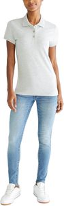 Polo de Manga Corta para Mujer, Color Gris Claro Sólido, 100% Algodón Piqué, Corte Regular Informal - Product Image 5
