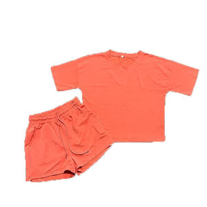 New Arrival Women's Casual Solid 100% Cotton Canvas Two Piece <b>Crop</b> <b>Top</b> Short Sets Breathable High Quality Summer - Product Image 6