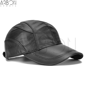 Casquettes en cuir pour adultes, fabriquées sur mesure, de qualité supérieure, pour le sport en plein air, automne-hiver, avec le meilleur prix et un bon fournisseur. - Product Image 3