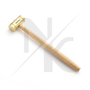 High Quality Brass Head Wood Handle Hammer 8.7inch High Performance Multifunction Jewelry Making Hammer for <b>Earrings</b> Bracelets - Product Image 6