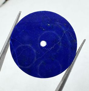 Esfera Plana de Lapislázuli Azul Natural de 31.5 mm, Accesorios de Reloj de Piedras Preciosas de Excelente Calidad, Orificio Central de 2 mm, Sin Perforación - Product Image 1