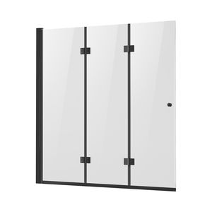 51 In. W X 56 In. H porta doccia con cerniera pieghevole senza cornice 1/4 vetro temperato a 180 gradi con Design pieghevole rotante porta doccia - Product Image 1