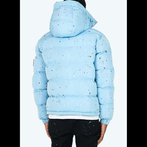 Veste matelassée décontractée pour homme, bleu clair, écologique, 100% duvet, avec fermeture éclair sur le devant, coupe régulière, matière polyester >300g - Product Image 6