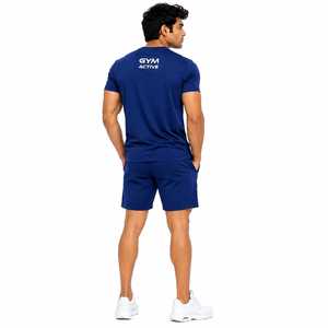 Camiseta Deportiva de Invierno para Hombre, Marca GYM ACTIVE ENTERPRISES, Estilo Vintage, Color Azul Marino, Cuello Alto, Tejida, 100% Poliéster Ecológico, ODM - Product Image 2