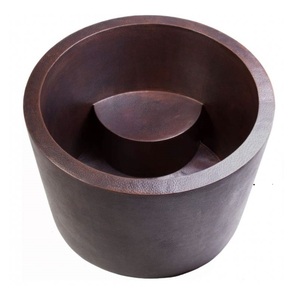 Elegant Round Copper Freestanding Bathtub Luxury High-Back Soaking Tub Antique Polished Finish Eco-Friendly. - Product Image 4