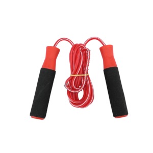 Corde à sauter classique 2,5 m avec poignées en plastique orange, durable, pour exercices à domicile, unisexe - Product Image 5