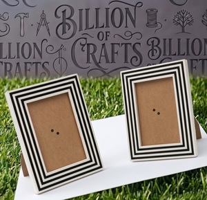 Premium <b>Black</b> White Resin Picture <b>Frame</b> Handcrafted Artistic Photo Display for Home Office Tabletop Decor - Product Image 3
