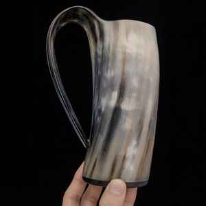 Jarra de cerveza de cuerno caliente, tipo tankard y vaso, de cuerno auténtico de búfalo, último diseño en India, Jarra Royal, Fabricante al por mayor - Product Image 4