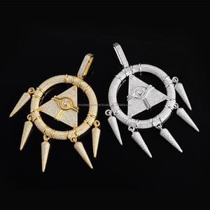 สร้อยคอจี้วงล้อภูมิปัญญาแห่งสหัสวรรษโซ่เกลียวชุบทองขายดีเครื่องประดับแฟชันอินเทรนด์เพชร - Product Image 1