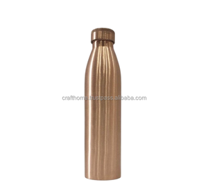 Customized 100% Pure Copper Drinkware Eco-Friendly Matte Finish <b>Water</b> <b>Bottle</b> From India Bulk <b>Metal</b> Material Drinkware Category - Product Image 1