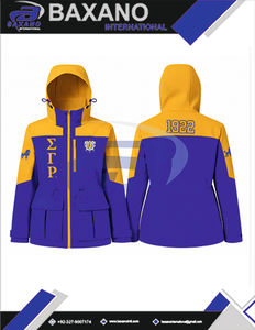 Chaqueta Impermeable de Alta Calidad para Mujer, con Capucha, Estilo Universitario, de la Hermandad Sigma Gamma Rho SGR - Product Image 4