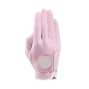Gant de golf rose en cuir véritable pour femme, main droite, antidérapant, fermeture auto-agrippante - Product Image 4