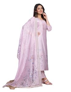 El último diseñador Faux Georgette Silk Printed Work Kurti Set de Fab Zone - Product Image 1