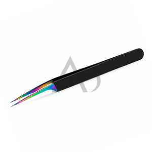 Pro Straight Lash Extension Tweezer <b>Rainbow</b> Gradient Stainless Steel Customized Logo Printing Beauty Instrument OEM - Product Image 4