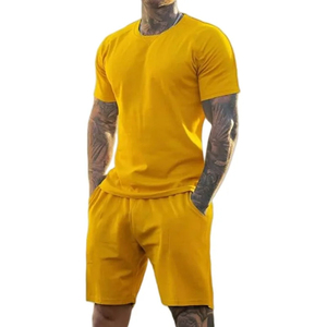 Men's White Solid Crew Neck T-Shirt <b>Set</b> Casual <b>Knitted</b> Breathable Summer Wear By Harry Johnson Production OEM ODM - Product Image 5
