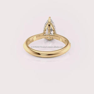 Anillo de Compromiso de Moissanita de Alta Joyería Más Vendido para Mujer con Estilo Lujoso y Elegante Disponible al Mejor Precio del Mercado - Product Image 5