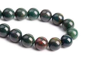 Perles de pierre de sang vert foncé, qualité supérieure, pierres précieuses naturelles authentiques, perles rondes en vrac, 4MM 6MM 8MM 10MM, options de lots en gros - Product Image 3