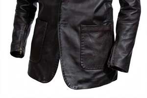 Men's <b>Leather</b> <b>Blazer</b> <b>Jacket</b> 2 Button Notch Lapel Casual Patch Pockets <b>Jacket</b> <b>Blazer</b> Coat Turn-down Collar Single Breasted Jasket - Product Image 5