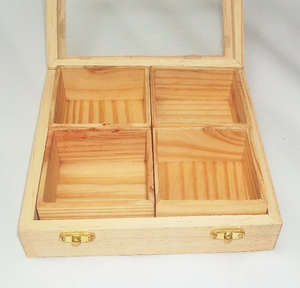 Boîte à fruits secs ronde en bois avec compartiments divisés pour le stockage des aliments de fête dans la cuisine en gros - Product Image 3