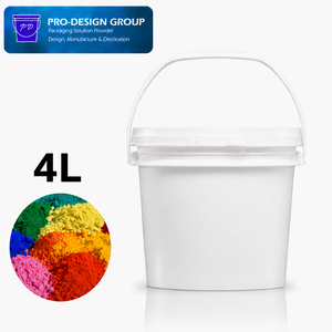 4L Plastic Pigment <b>Bucket</b> <b>with</b> Flat <b>Lid</b> for Pigment Storage and Packaging - Product Image 1