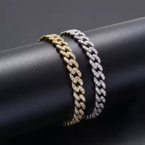 Pulsera de Diamantes Moissanite Estilo Hip Hop Personalizada, Pulsera Cubana con Incrustaciones de Diamantes para Hombre, Accesorios de Joyería de Moda Disponibles para la Venta - Product Image 5