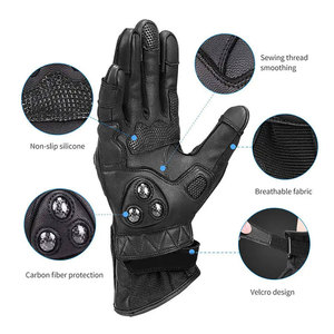 Gants de moto en PU, style sportif moderne, respirants, thermiques, écologiques, longueur poignet, pour le cyclisme, utilisation quatre saisons - Product Image 5