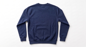 Men's <b>Navy</b> Blue O Neck Sweatshirt 100% Cotton Knitted Regular Fit Casual Pullover Solid Color Long Sleeve Autumn Wear - Product Image 2