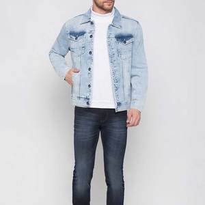 Men's Stylish Jean <b>Jacket</b> Casual Wear OEM Wholesale High Quality Mens Cotton Jeans <b>Jacket</b> <b>Custom</b> Mens <b>Denim</b> <b>Jacket</b> <b>Custom</b> Button - Product Image 4
