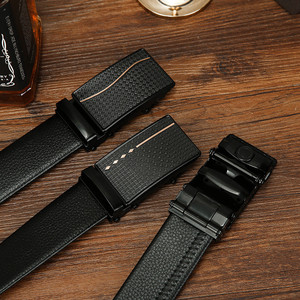 Ceinture en cuir PU pour homme, style affaires et mode, largeur 3,5 cm, avec boucle automatique à cliquet en fer, vente en gros - Product Image 4