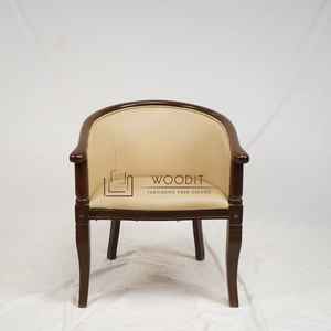 เก้าอี้รับประทานอาหารไม้สุดหรูสไตล์นีโอคลาสสิกแบบสั่งทำขายส่งปี 2026 หุ้มหนังแท้ ตกแต่งแบบทัฟท์ทิง ทันสมัย แข็งแรง ทนทาน - Product Image 2