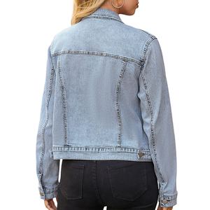 Nouvelle conception de veste en jean pour femmes, respirante, manches longues, coupe-vent, style streetwear, vestes en jean personnalisées pour femmes - Product Image 6
