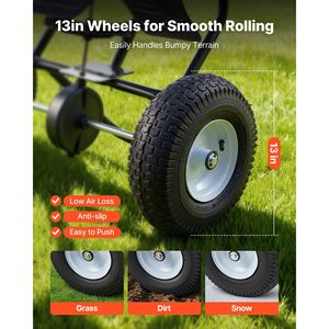 Spargitore Agricolo Largo 12 Piedi con Nuove Gomme All-Terrain, Controllo del Flusso Regolabile, Capacità 130 libbre - Product Image 3