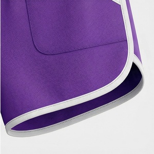 Ensemble de shorts sportifs 2 pièces pour femmes, t-shirt à manches courtes et shorts au-dessus du genou, couleur unie, respirant, tricoté - Product Image 6
